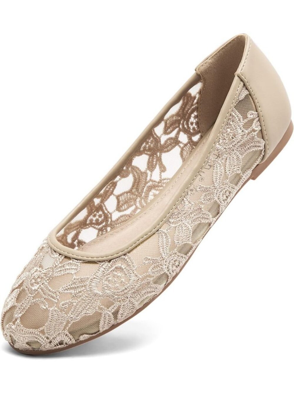 Stylish Floral Ballet Flats for Women - Comfortable Round Toe Slip-On Shoes